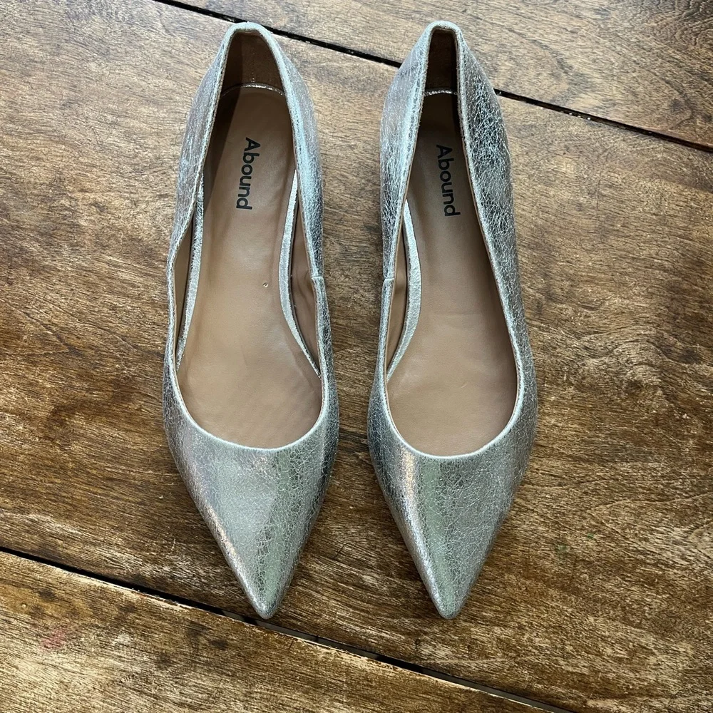 Silver Pointed Flats - Picture 6 of 11